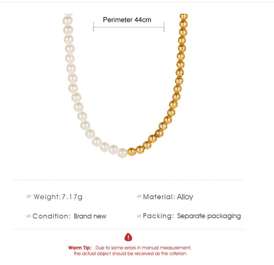 High quality 2026 creative pearl splicing necklace personality fashion Internet celebrity OT buckle choker collarbone chain niche design