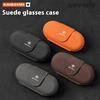 Car Suede Sunglasses Storage Box Visor Glasses Clip Alfa Romeo GT 147 156 159 Giulia Tonale Stelvio Giulietta Mito Milano Gloria wnp522