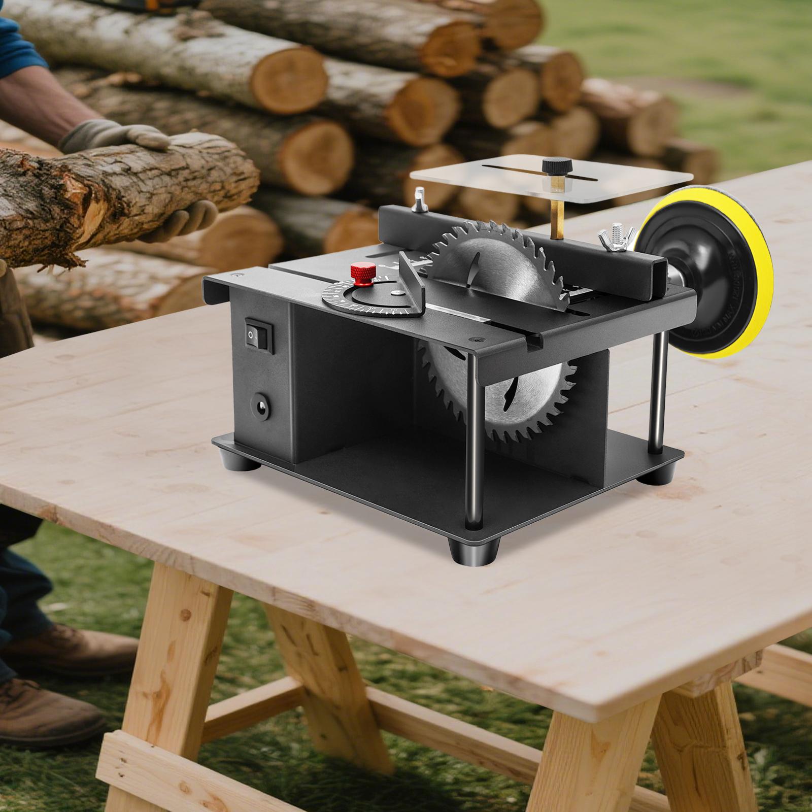 

Adjustable Multifunctional Mini Table Saw with Non-slip Feet, 0-90 Angle Cut Portable Jade Acrylic DIY Saw, 33mm Cutting Depth, US чёрный