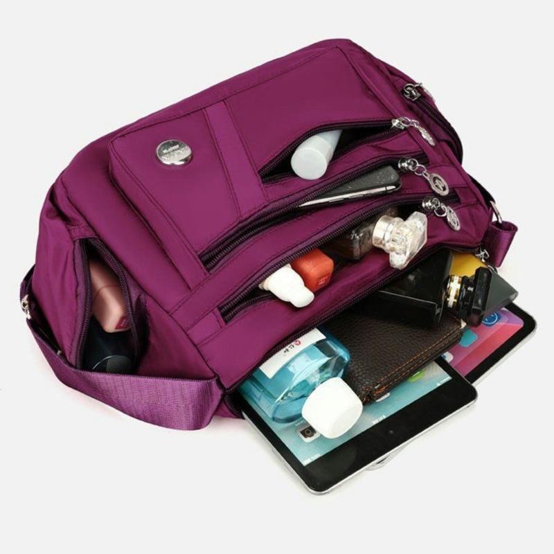Bolso de nailon impermeable para mujer, tipo mensajero, cruzado, de gran capacidad, para viaje, informal, de alta calidad