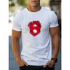 Tailles européennes T-shirt à manches courtes pour homme avec impression 2D Décontracté Col rond - Coupe élastique,