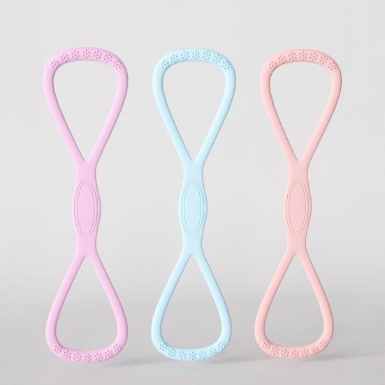 Figure 8 Fitness Resistance Band Anti-slip Silicone 35Lbs Men Women Chest Expander Elastic Strap Shoulder Stretch Yoga Tension Rope