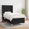 Vidaxl Continental Bed with Mattress, Black, Fabric 90X190 Cm