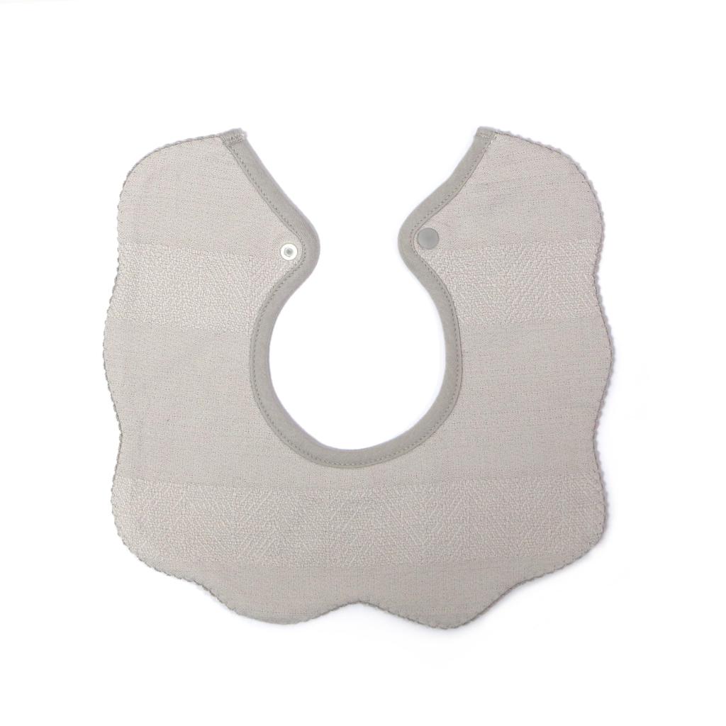 IORI BABY X FORNE Organic Round Bib by Imabari Towel Baby (Light Gray)