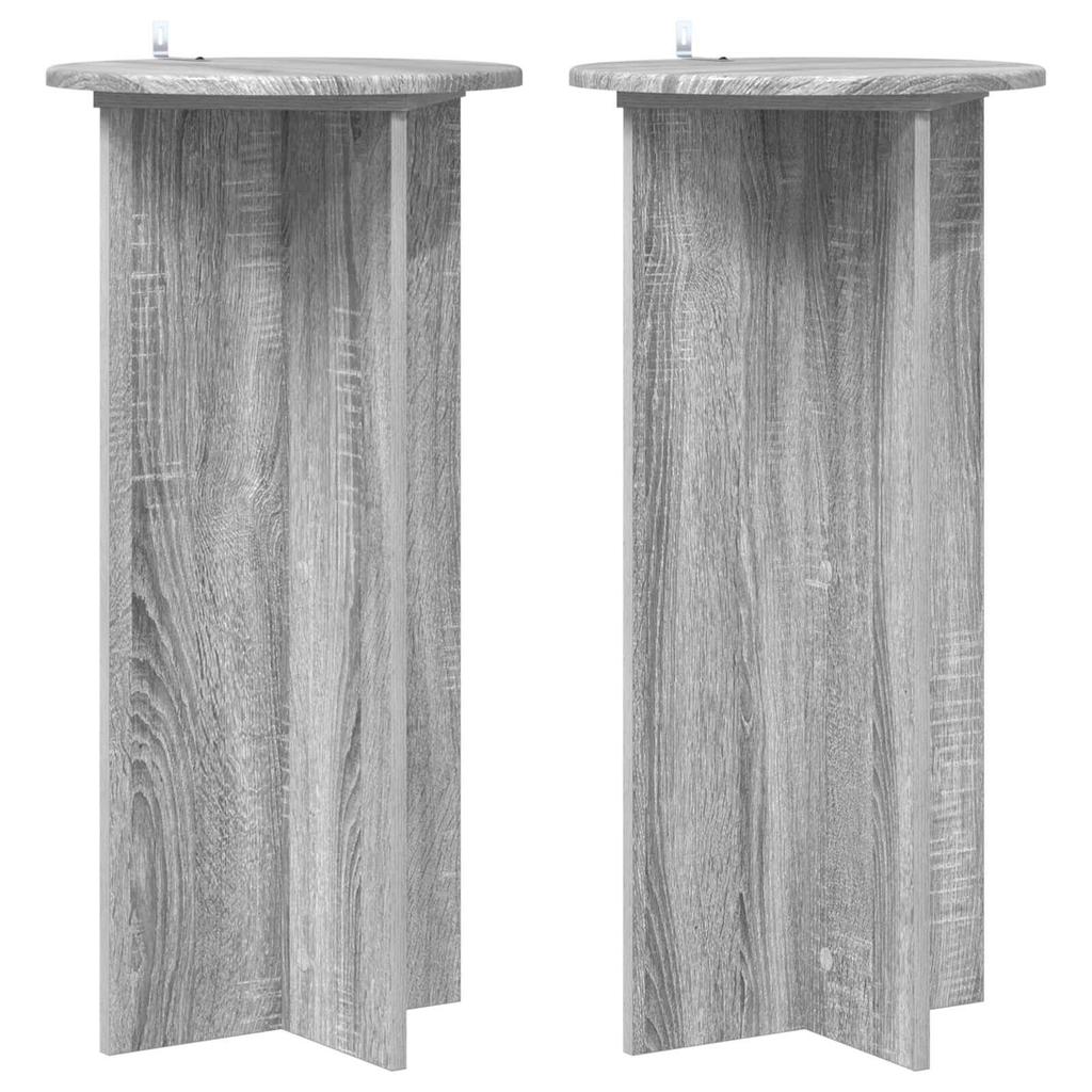 Plant Stand 2 pcs Grey Sonoma 40 x 40 x 80 cm