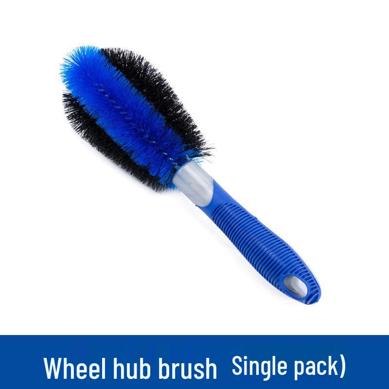 Blue Long Handle Non-Slip Car Wash Brush - Enlarged and Soft for Tires and Wheels