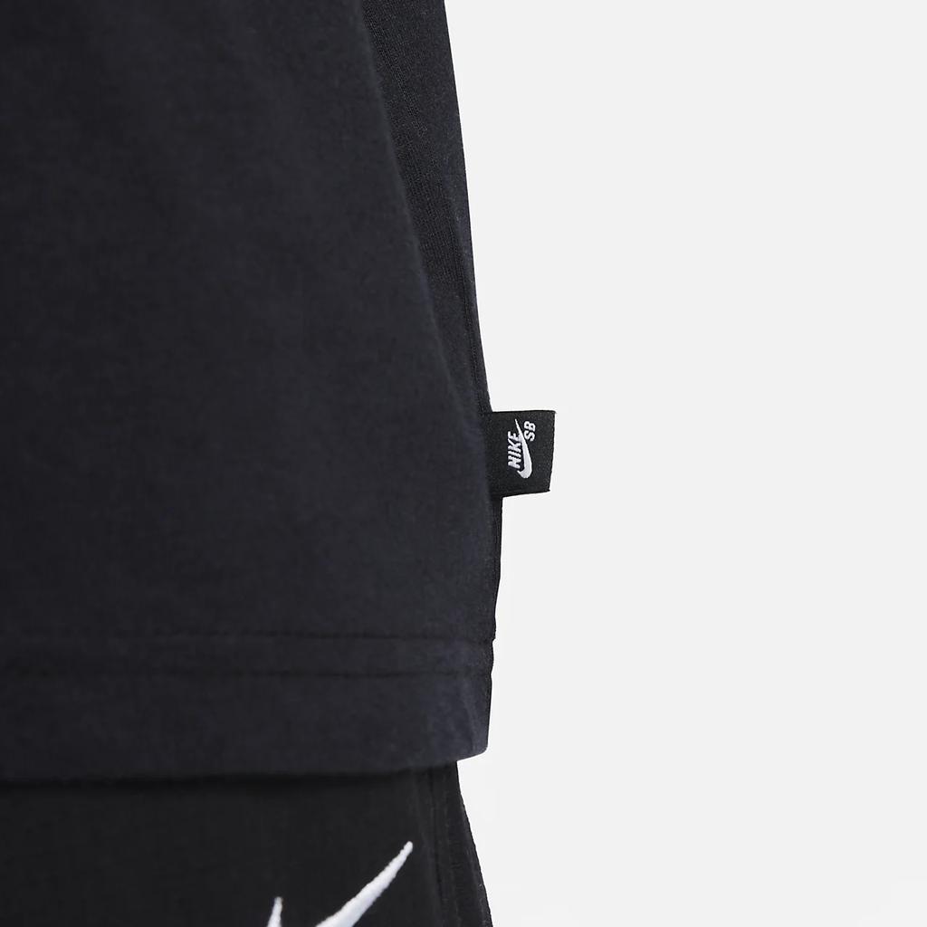 Nike Sb Letter Logo Crew Neck Short Sleeve T-Shirt Men Tops Black DX9465-010