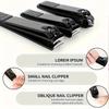 Men's Complete Nail Care Kit Heavy-Duty Black Manicure & Pedicure Set Nail Clippers Set Cuticle Pusher Trimmer Remover