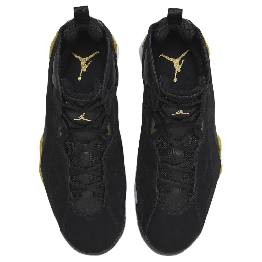 New JORDAN True Flight Black White Metallic Gold 342964-072
