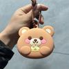 Cute Silicone Coin Purse Wallet Keychain Cartoon Cat Dogs Kids Key Wallets Portable Lipstick Earphone Storage Bag Children Gift