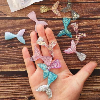 8Pcs Mermaid Tail Shell Fluffy Polymer Slime Box For Children Charms Modeling Clay DIY Kit Accessories Kids Plasticin