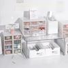 White Jewelry & Cosmetics 9-Grid Dustproof Drawer for Girls