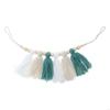 DIY Tassel Garland with Wooden Bead Party Backdrop Bohemian Home Wall Hanging Decoration for Bedroom Nursery Birthday