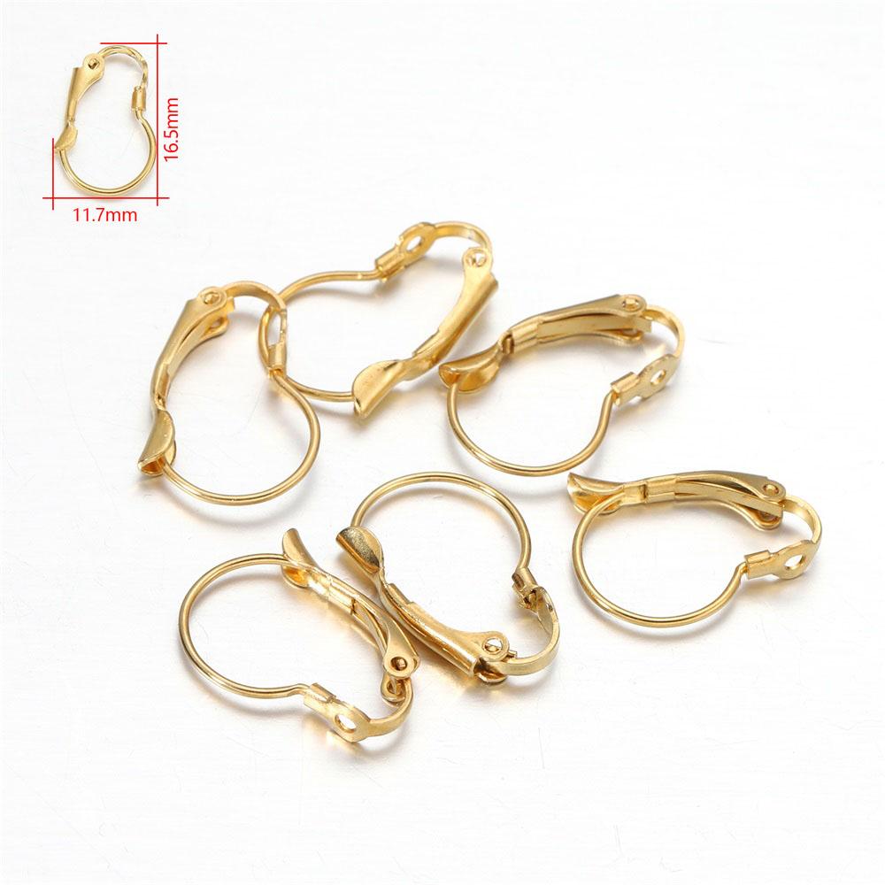20-50pcs Gold  Stainless Steel Hypoallergenic Earring Hooks Fish Earwire Earrings Clasps Earring Wires For Jewelry Maki
