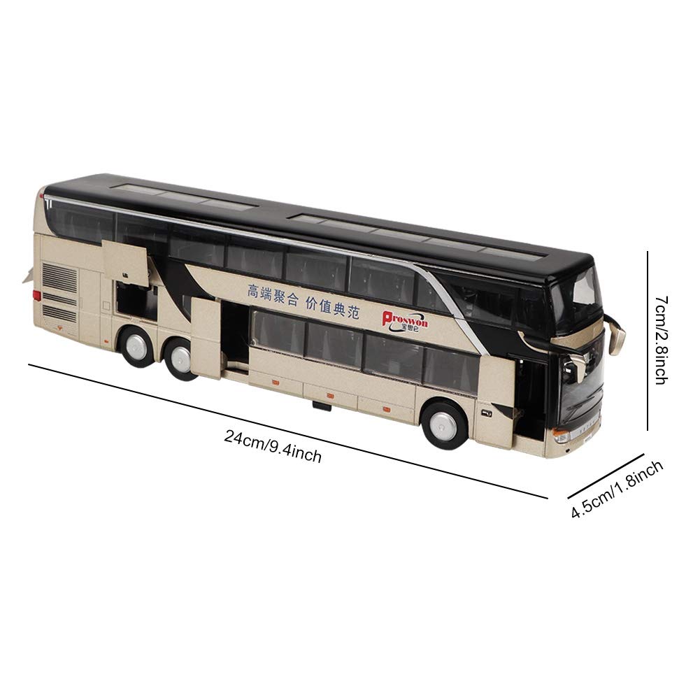 Crazy Electric Bus Toy Alloy Bus Model Toy with Music for Kids Sale! Double-Decker 150 Double-Decker (Gold)