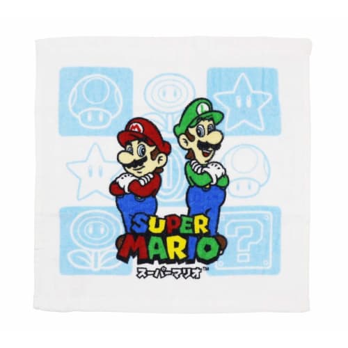 Marushin Hand Towel Set of 3, Mario and Fine Crew Design, Perfect for Preschool, Kindergarten, and Elementary School, Suitable for Boys and Girls, Inc