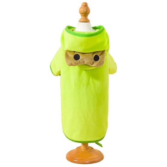 Pet Clothes Fashionable Cartoon Frog-shaped Pet Coat Button Design Comfortable Warm Dogs
