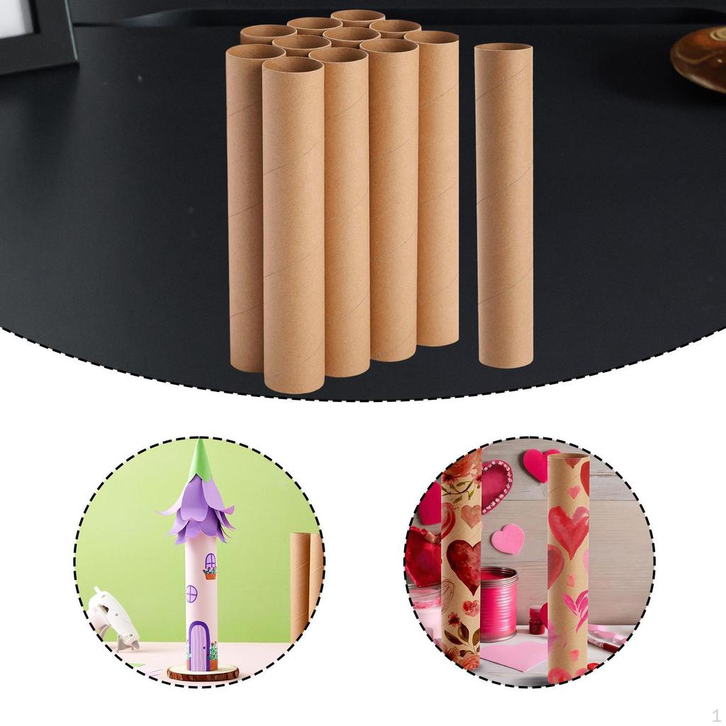 12 Pieces Craft Rolls Eco Friendly Round Premium Paper Towel Tubes for Crafts Arts Projects