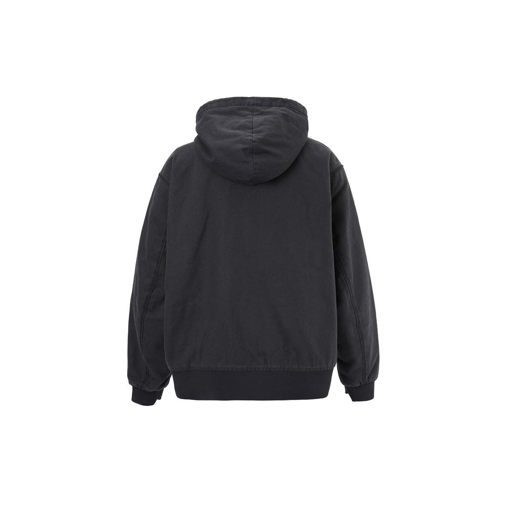 Nike Solid Color Logo Print Zip-Up Hooded Jacket Men Jackets Black DQ5173-045