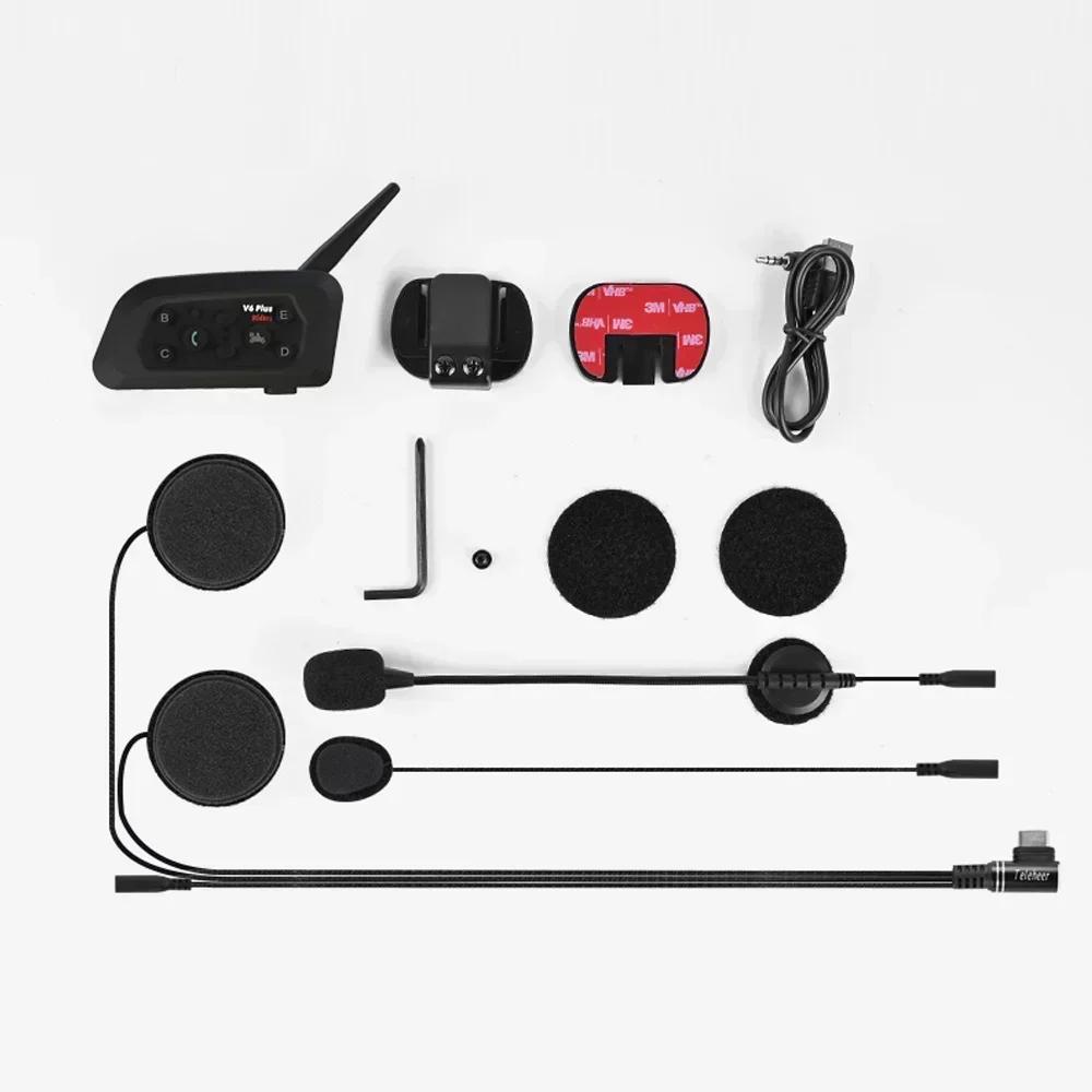 

Мотоциклетная гарнитура для шлема Bluetooth, беспроводная, V6 PLUS, гарнитура для шлема Riders 1200 м, водонепроницаемая, 850 мАч, гарнитура для переговорного устройства