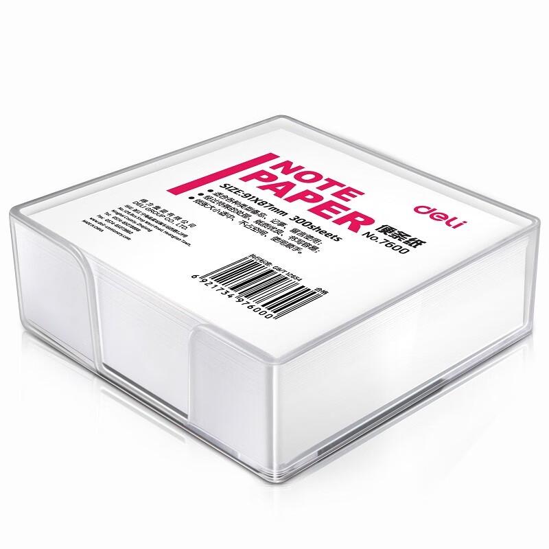 Deli 7600 White Sticky Notes with Box, 91x87mm