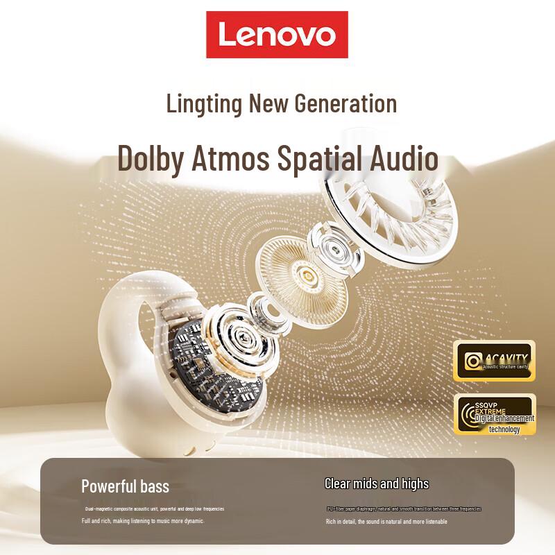 Lenovo LP25 True Wireless Open-Ear Bluetooth Earbuds