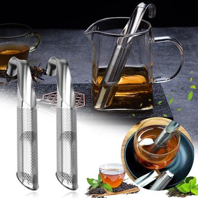 304 Stainless Steel Tea Strainer Hanging Pipe Handle Tea Brewer Creative Tea Leak Tea Filter
