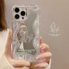 Minimalist floral mirror case for iPhone 16 Pro Max, iPhone 17, iPhone 15, iPhone 11, iPhone 8 Plus, and iPhone X