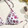 2025 European & American Print Lace-Up Bikini: Sexy Three-Piece Swimsuit Women's Beachwear