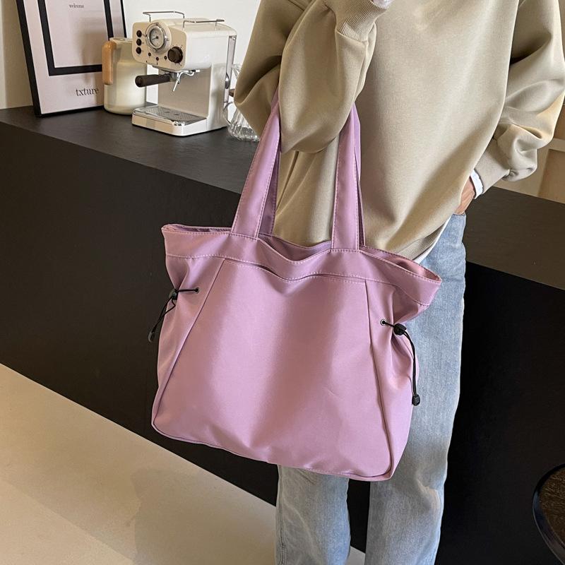 Large-capacity tote canvas bag, high-value commuting to work and going out, literary and artistic student clothing book, shoulder cloth bag bag.
