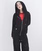 Sorbee Lace Zip-Up Hoodie / Black