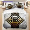 Set Copripiumino Trapuntato con Fantasia Borussia Federe Decorazione per la Casa Regalo di Compleanno (1 * copripiumino + 2 * federa, senza nucleo)