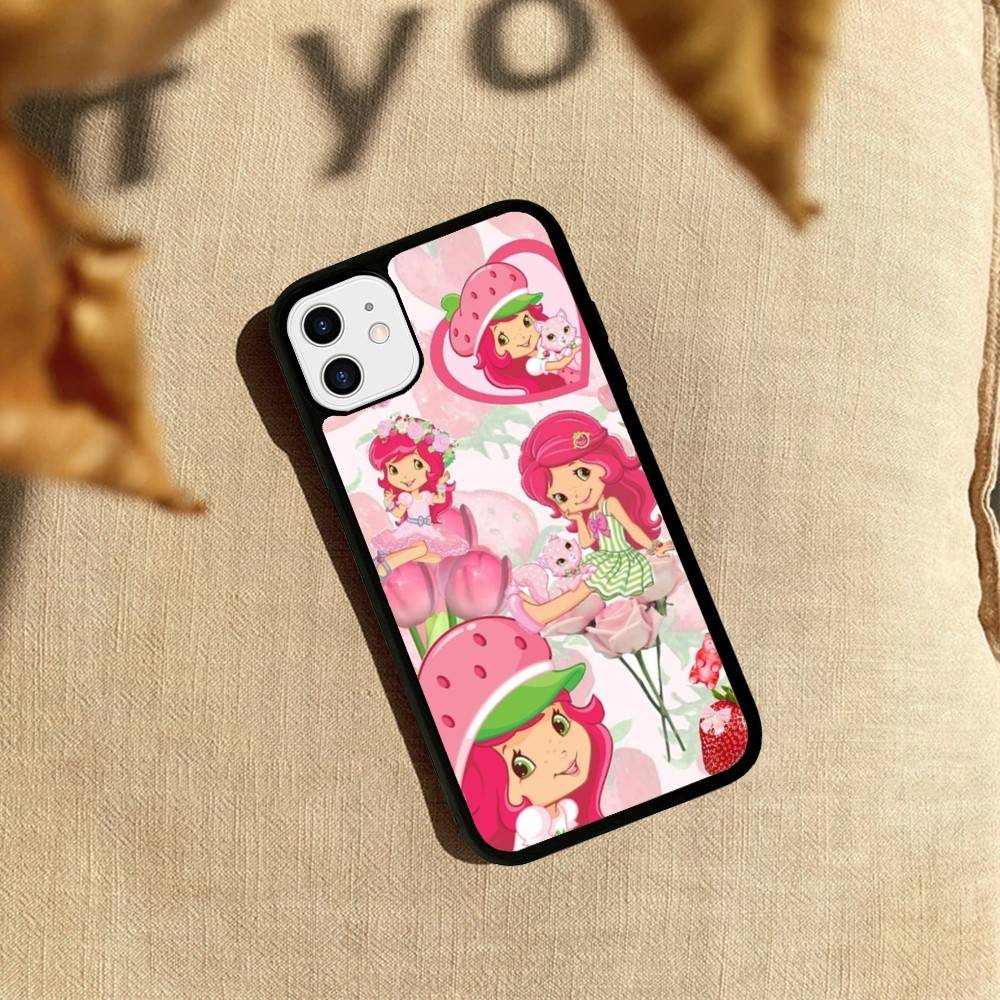 S-Strawberry-shortcake Girl Phone Case For IPhone 17 16 15 14 Plus 13 11 12 Pro Max Silicone Hard PC TPU Cover