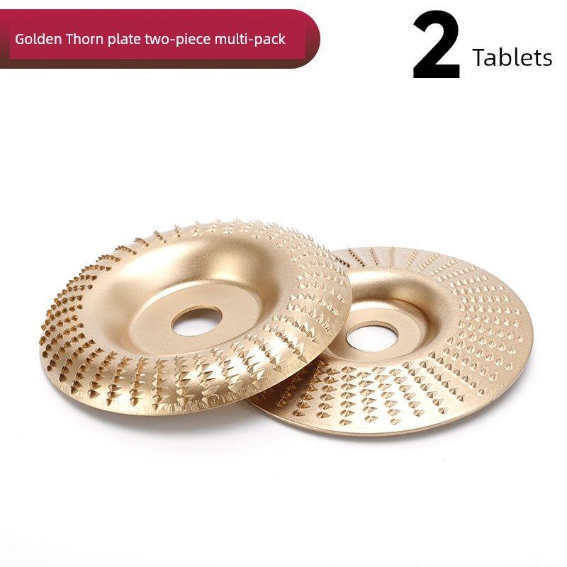 

[Official Recommend] Angle Grinder Polishing Pad Wood Polishing Pad Wood Polishing Thorn Plate Polishing Tool Gold [plane + Bevel] Each 1 [durable]]