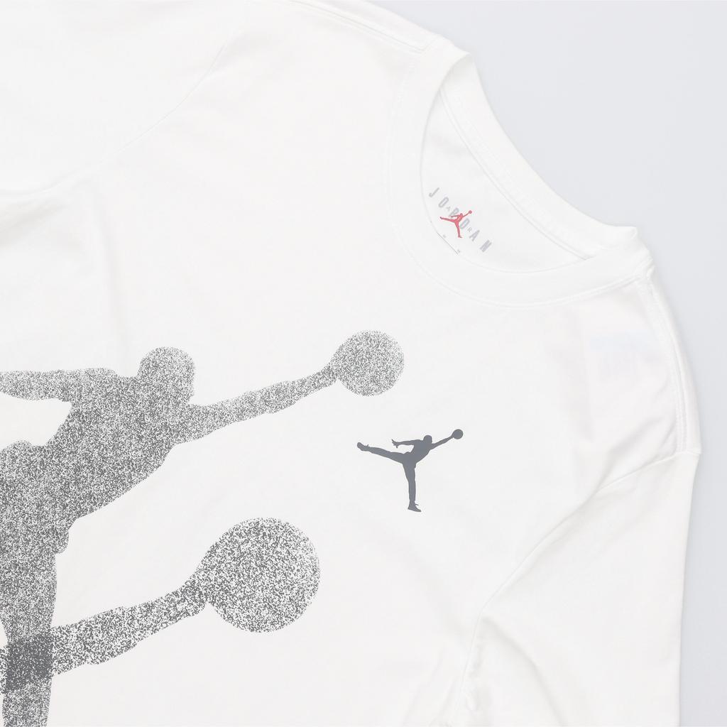 Jordan T-Shirt mit Grafikdruck, Rundhalsausschnitt, kurze Ärmel, Herren-Tops, Weiß FN6026-100