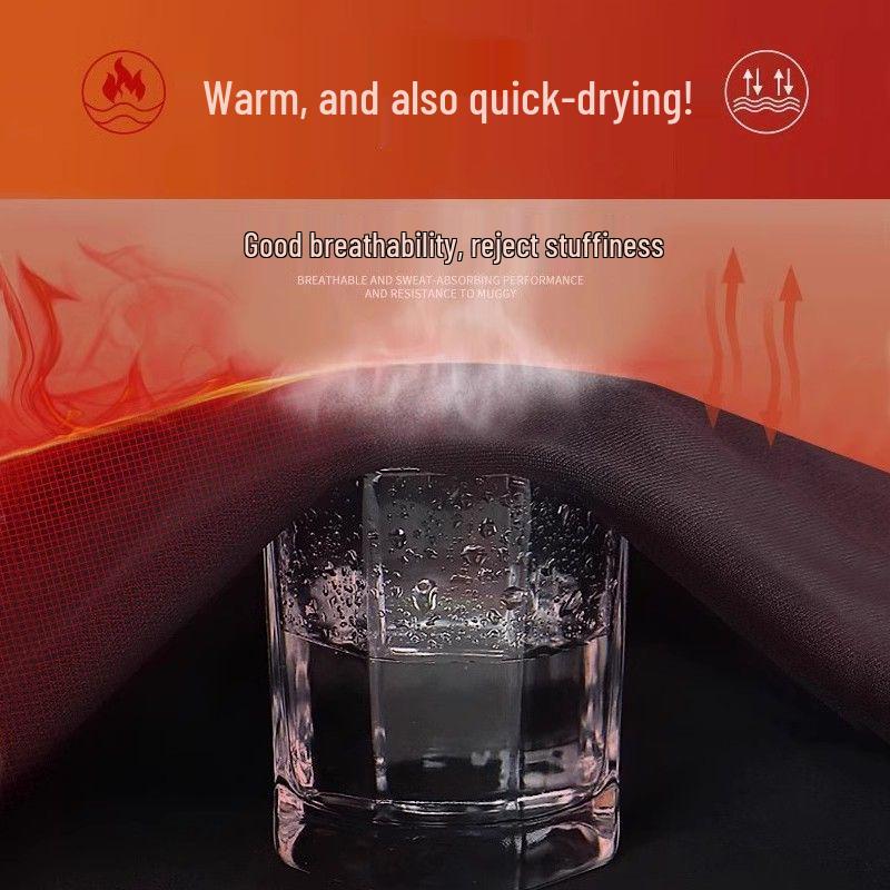 Fato de Esqui Masculino de Secagem Rápida: Camada Base Térmica de Veludo Plus para Inverno, Alta Elasticidade, Compressão que Absorve o Suor para Esportes ao Ar Livre.