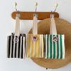 With Short Handle Messenger Bag Striped Lunch Bag Casual Purse  Picnic