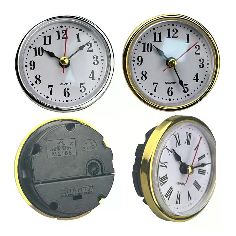 1Pcs Classic Clock Craft Quartz Movement Dia.65mm Round Clocks Insert Roman Number Little Clock Arabic Numbers Wall Decor