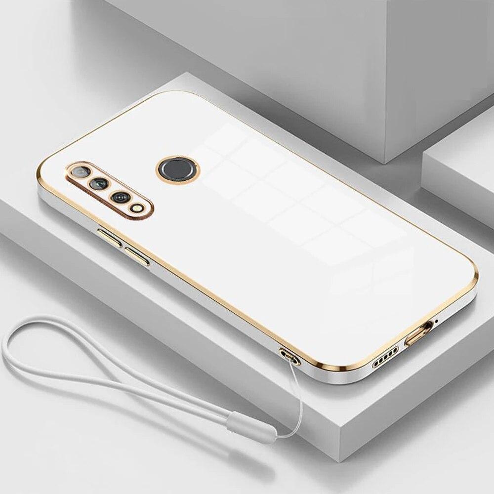 

Чехол премиум-класса для Honor 9X, чехол для Honor 9X, роскошный чехол для телефона с квадратным покрытием, чехол для телефона Honor 9X STK-LX1, противоударная задняя крышка премиум-класса для Honor 9X Honor 9X (China)&Case & Strap снег белый