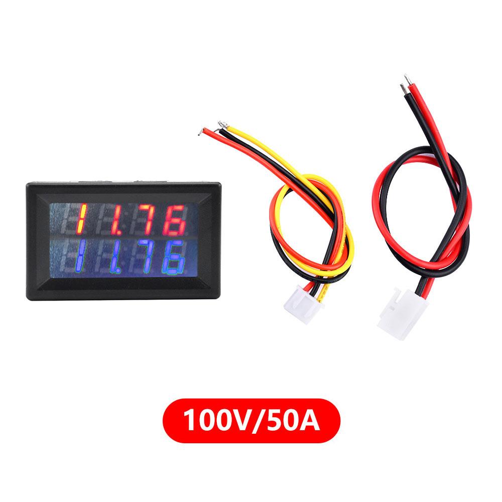 0.28 Red Blue Digital LED Mini Display Module DC0-100V DC0-200V Voltmeter Voltage Tester Panel Meter Gauge for Motorcycle Car