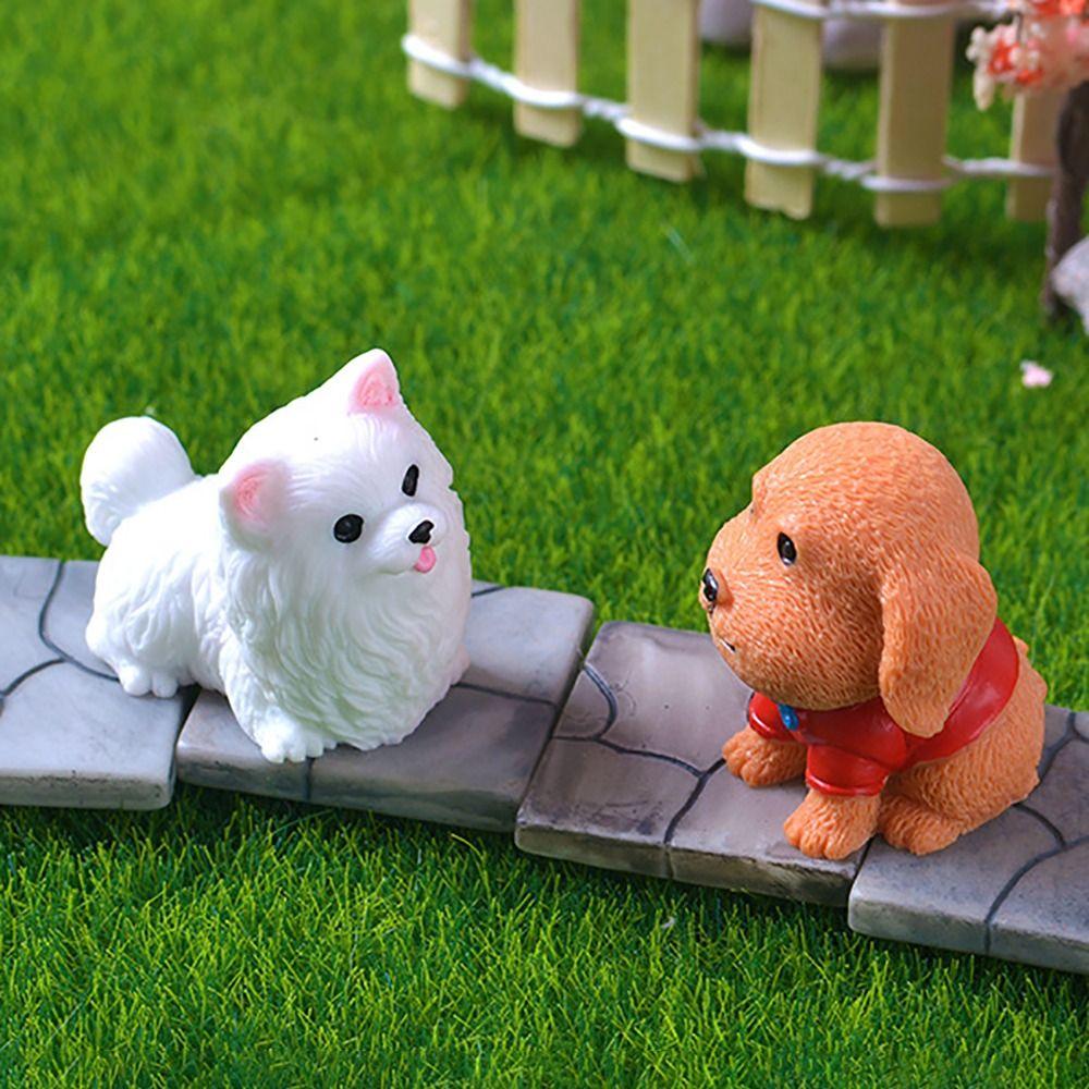 12Pcs Resin Craft Dog Ornaments Desktop Decoration Dog Figurine Animal Statue  Miniature Landscapes