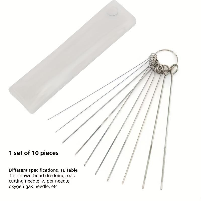 1 Box Portable Shower Head Hole Cleaning Brush, Mini Nozzle Unclogging Tool, Reusable Deep Cleaning Needle Brush for Bathroom Kitchen Faucet