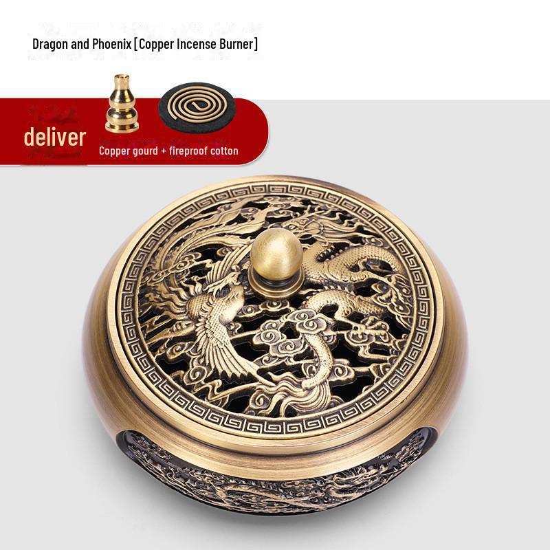 Jinlian Räuchergefäß aus Messing mit flachem Boden für den Heim- und Innenbereich