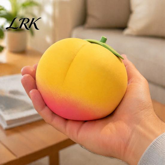 Calming Sensory Toy Giant Peach Stress Relief Toy, Realistic Large Squeeze Simulated Fruit Desk for Adults & Kids Anti-Anxiety