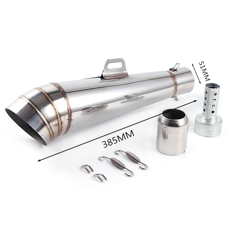 Universal 51mm 60mm project Motorcycle Exhaust Muffler Modified Exhaust Stainless Steel Carbon Fiber Fit Most Motorbike