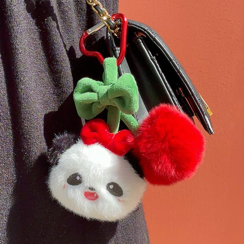 Panda Cartoon Plush Toy Animal Keychain Backpack Pendant Childrens Holiday Gift
