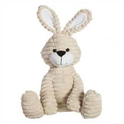 Apricot Lamb Cream Corduroy Bunny Plush Toy, Soft and Cute, Fluffy Cream Corduroy Bunny for Boys and Girls, 23cm