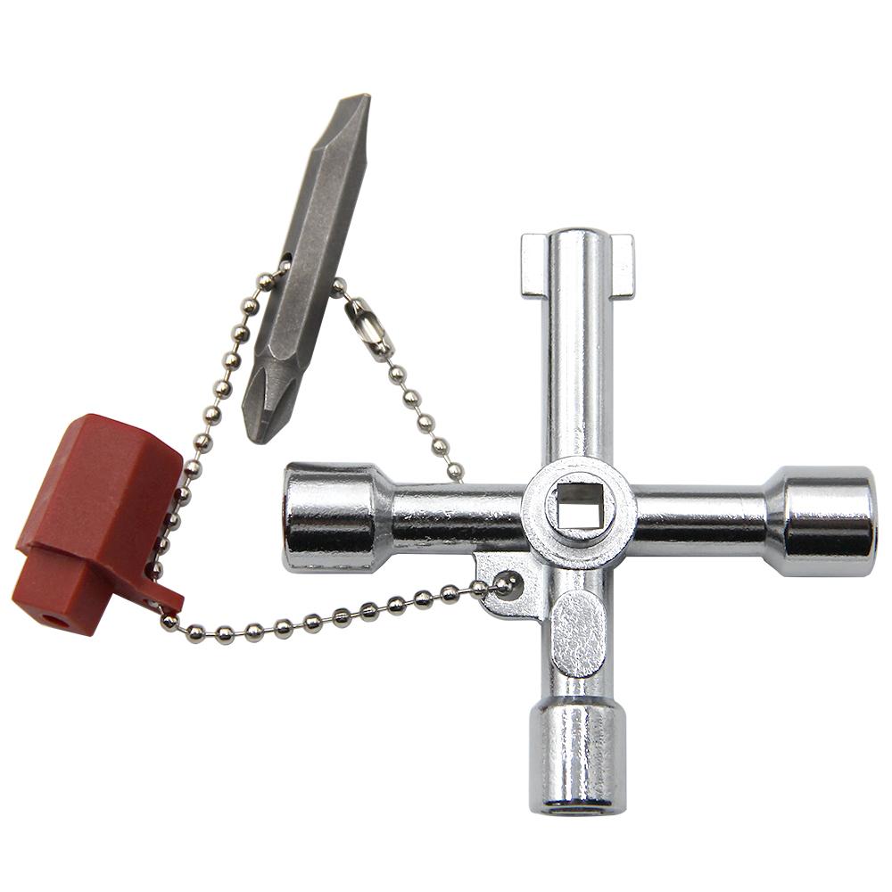 

Четыре в одном многофункциональный ключ-гаечный ключ электрический лифт электрический шкаф управления клапан внутренний треугольник четыре угла отвертка