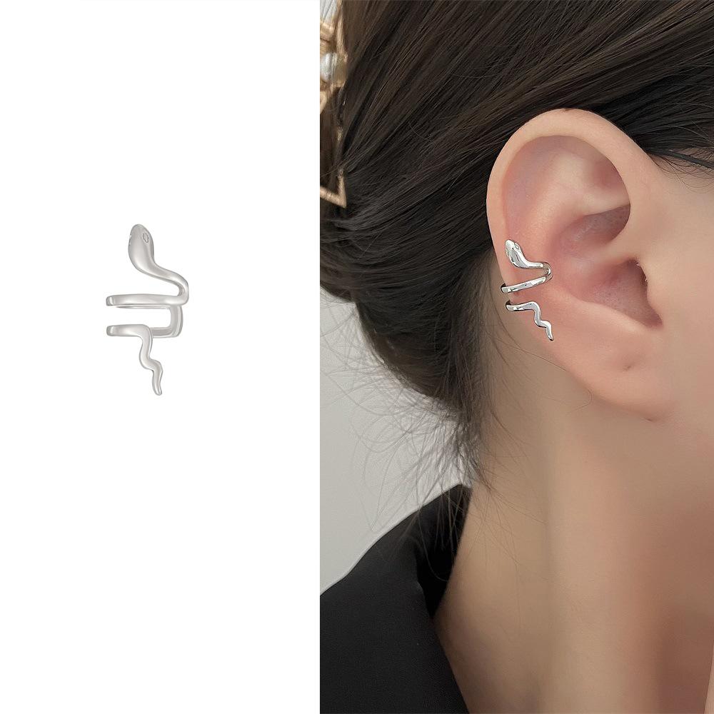 Shiny Cross Stars Tassel Clip Earrings Fake Piercing Ear Cuff Clip-On Earrings Without Hole Clips On Ears Earring Star Cartilage