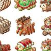 Gingerbread Animal Wooden Ornaments Cookie-Inspired Christmas Tree Hanging Pendants Festive Party Decoration